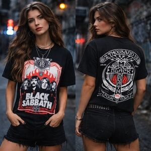 Supreme x Black Sabbath Graphic T-Shirt Black Band Tee Streetwear Hype Unisex